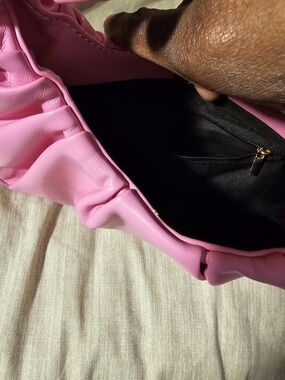Pink Ruffled Shoulder Bag